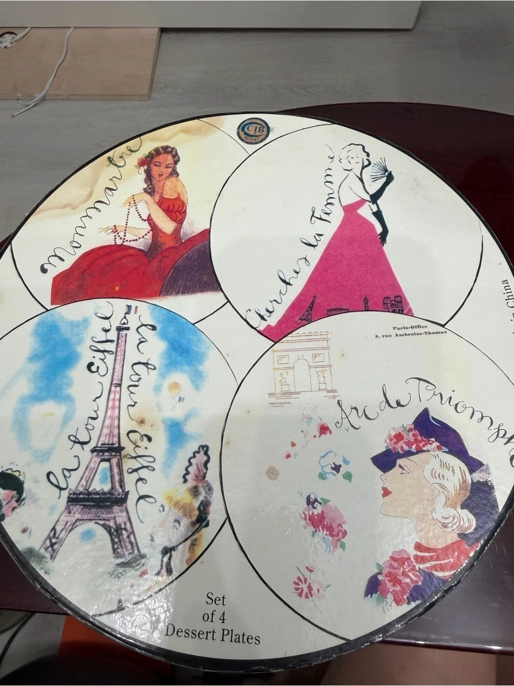 Better Homes & Gardens Set of 4 Dessert Plates Vintage-Inspired Dessert Plates
